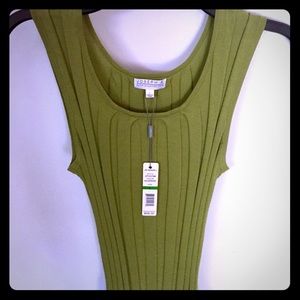 Stretchy Sleeveless Ribbed Tunic